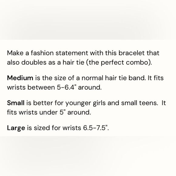 NWT K’Lani Dream Women's 5 Hair Ties/Bracelets with Natural & Blue Tones- Size M - Picture 5 of 5